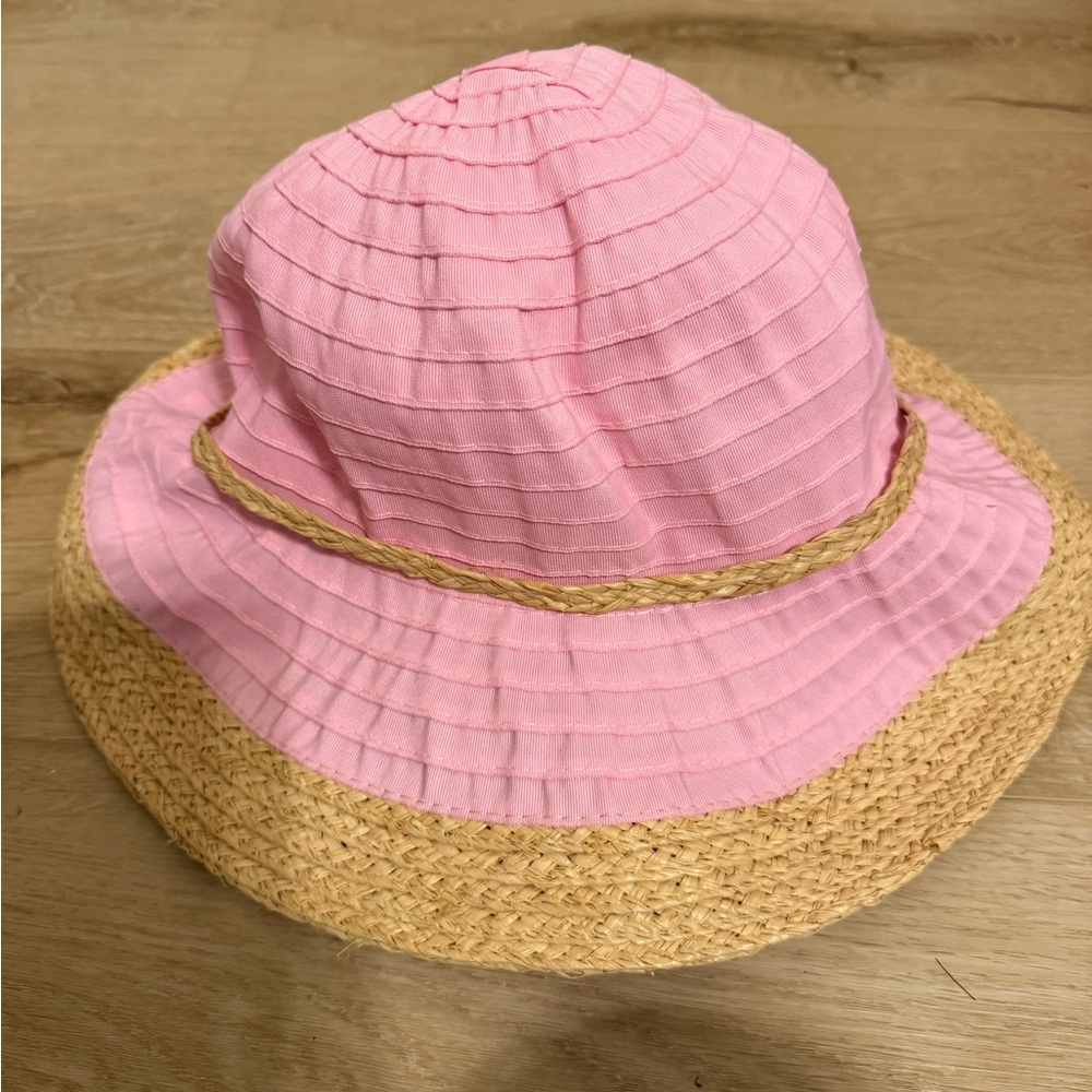 NWOT Scala Pink and Tan Sun Hat